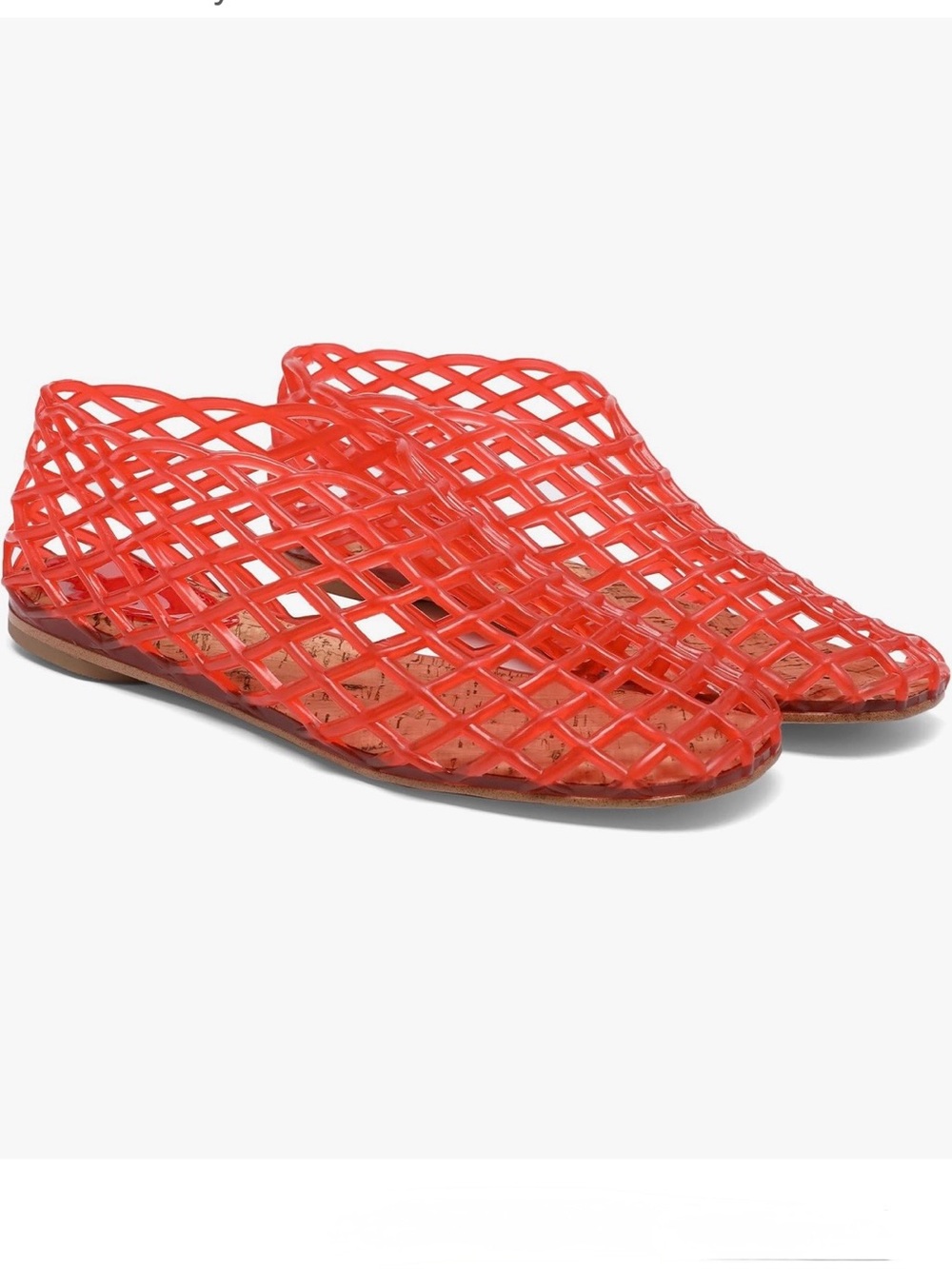 NIB VorisVina Red Jelly Mesh Ballet Flats 7.5 NEW